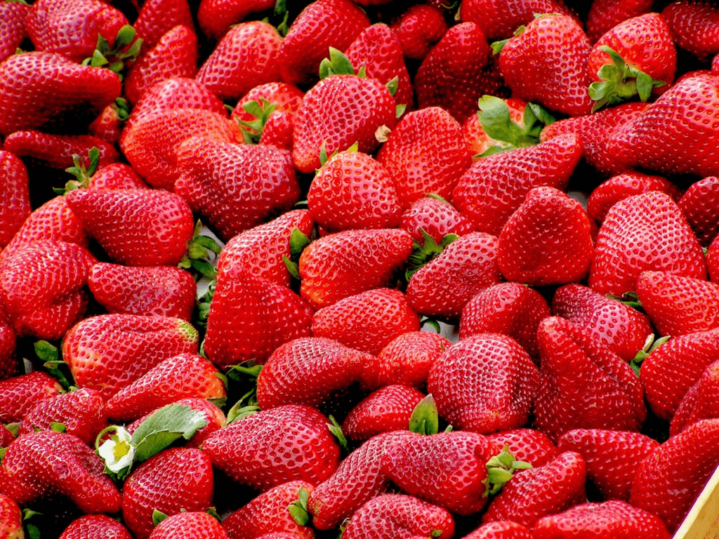 strawberries, the top 10 easy to grow fruits and vegetables in the UK